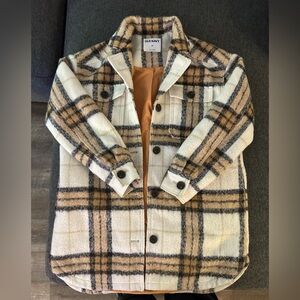 Women’s Old Navy Tan and Black Plaid Jacket